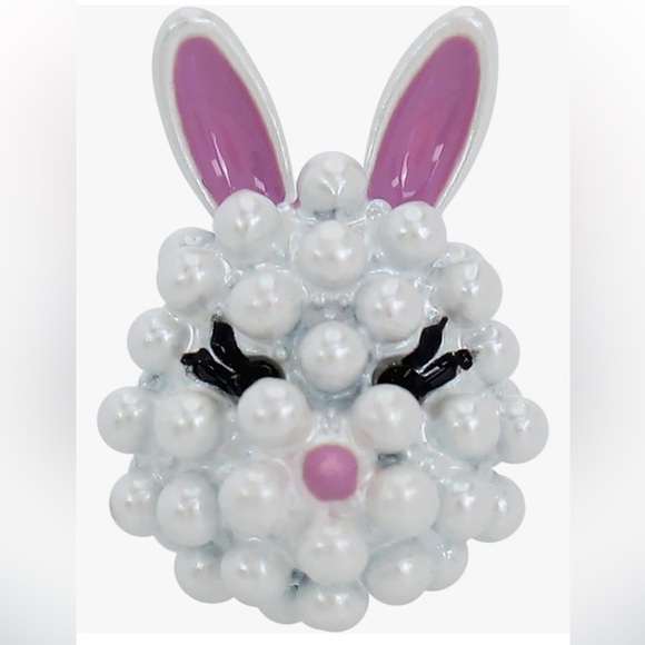 Betsey Johnson Fluffy Bunny post earrings NWT - Picture 4 of 8